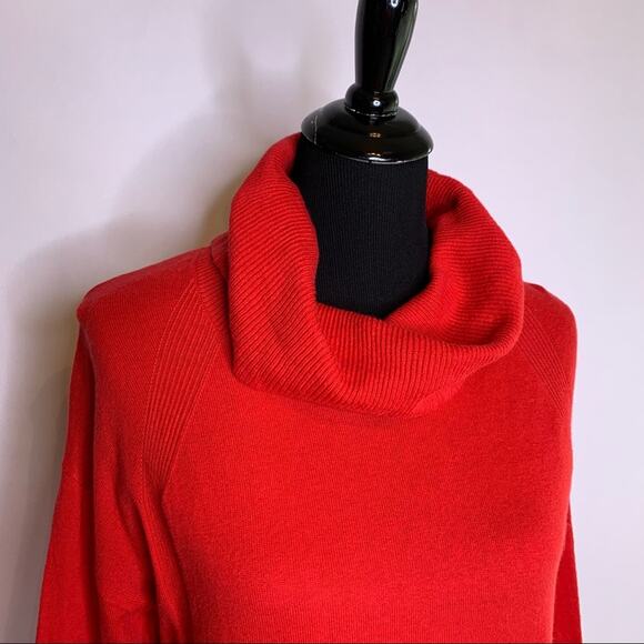 Banana Republic Factory red cowl turtleneck sweater size Small - Picture 2 of 12